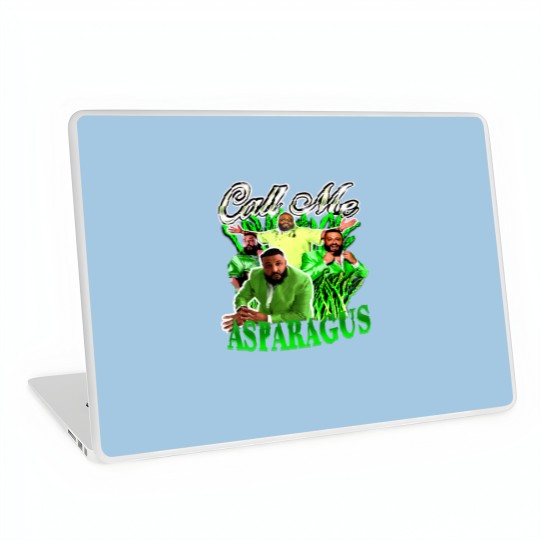 Discover Call Me Asparagus Laptop Skins With DJ Khaled Graphic