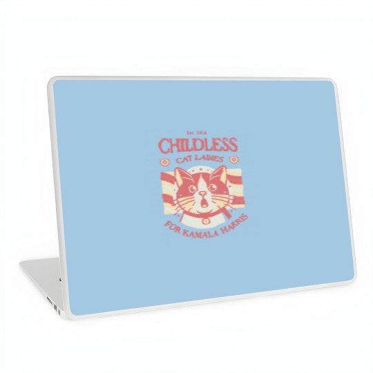 Discover Kamala Harris Laptop Skins Childless Cat Ladies for Kamala