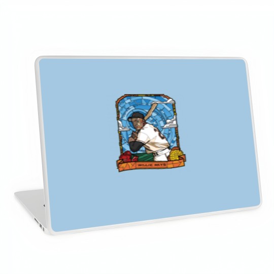 Discover WILLIE MAYS STAINED GLASS - Willie Mays - Laptop Skins