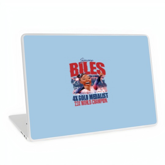 Discover Simone Biles Summer Olympic Games Bootleg Laptop Skins, 2024 Olympics