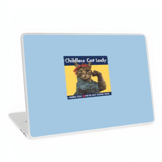 Discover Harris 2024 Laptop Skins | Childless Cat Lady | Kamala Harris Laptop Skins