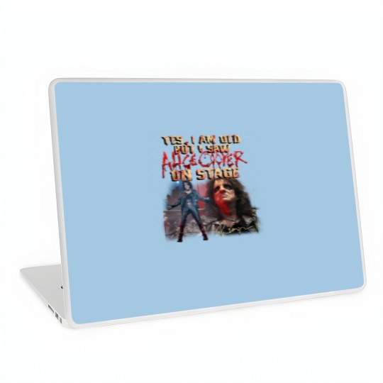 Discover Yes I Am Old But I Saw Alice Cooper On Stage Laptop Skins, Alice Cooper Laptop Skins