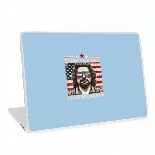 Discover Dudes for like Harris Man Laptop Skins, White Dudes for Harris, White for Kamala Harris 2024 Laptop Skins