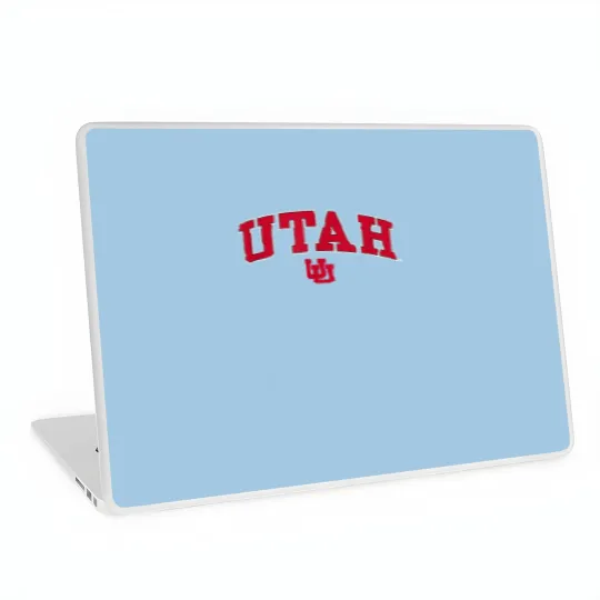 Discover Utah Utes Arch Over Black Officially Licensed Laptop Skins