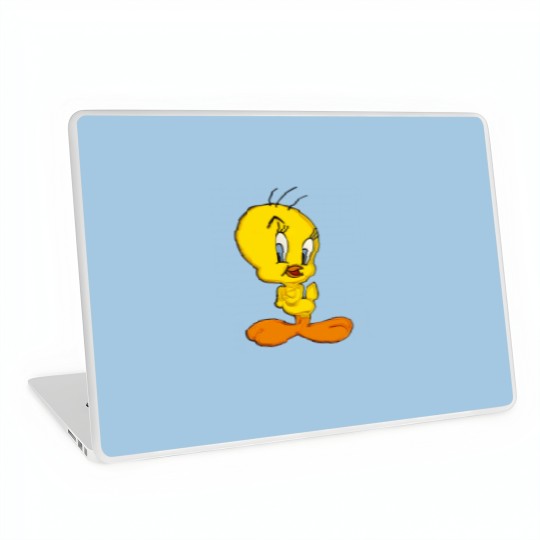 Discover Vintage 90s Warner Bros Tweety Bird Laptop Skins XL White Crewneck
