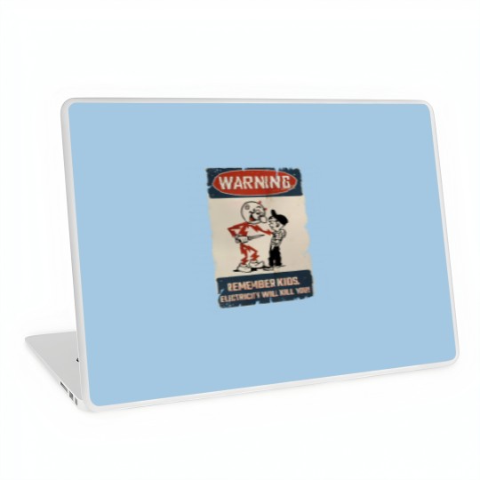 Discover vintage Electricity Will Kill You Kids Laptop Skins