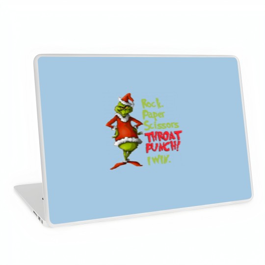 Discover Grin Rock Paper Scissors Throat Punch, Win Laptop Skins, Rock Paper Scissors Laptop Skins