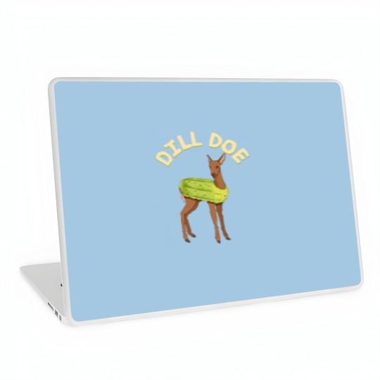 Discover Dill Doe Laptop Skins Animal Pun Pickle  Funny Deer Laptop Skins