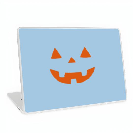 Discover Cute Pumpkin Face Laptop Skin