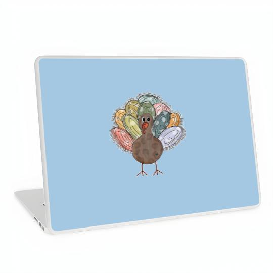 Discover Cute Turkey Fall Thanksgiving Laptop Skins, Thanksgiving Family