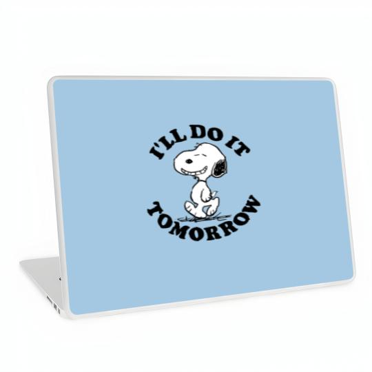 Discover Snoopy I'll Do It Tomorrow Laptop Skins