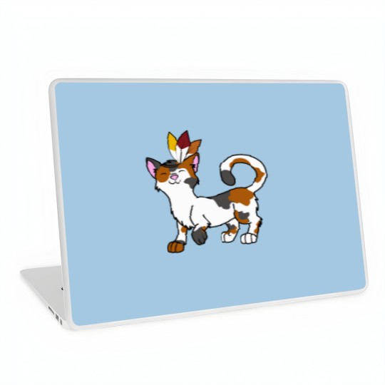 Discover Thanksgiving Calico Cat with Indian Headdress Perfect Gift Laptop Skins