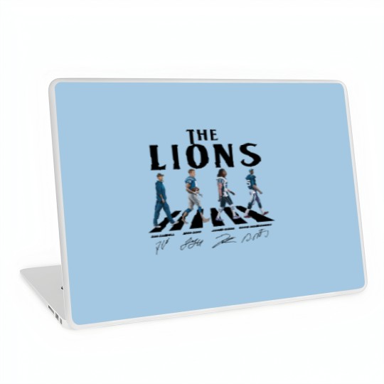 Discover Lions Walking Abbey Road Signatures Football Laptop Skins