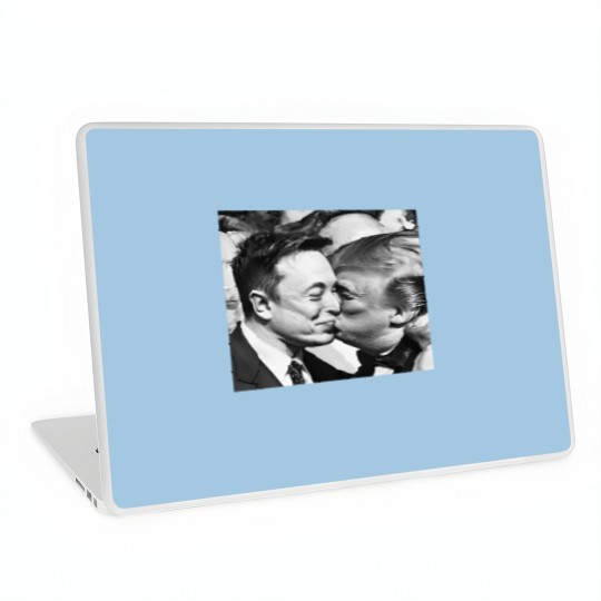 Discover Elon Musk and Donald Trump Kissing Laptop Skins