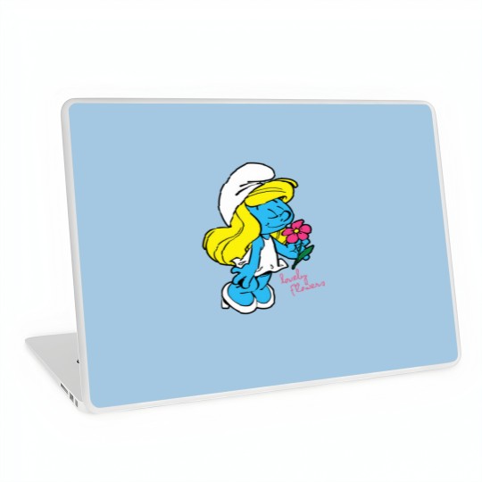 Discover Us The Smuurfs Smurfette Lovely Flowers Unisex Vintage Laptop Skins