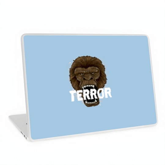 Discover Monkey Terror - Gorilla Ape Alpha Leader Zoo Rage Laptop Skins