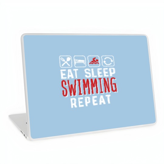 Discover Eat Sleep Swimming Repeat Laptop Skins