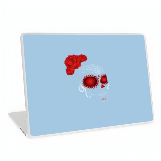 Discover Sugar Skull with Rose Crown Dia De Los Muertos Laptop Skins