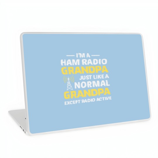 Discover Amateur Ham Radio Grandpa Fathers day Gift Laptop Skins