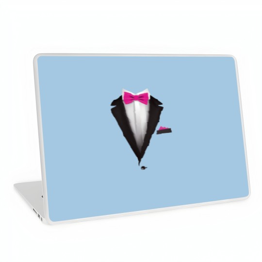 Discover Tuxedo  with Pink Bowtie For Weddings T- Laptop Skins
