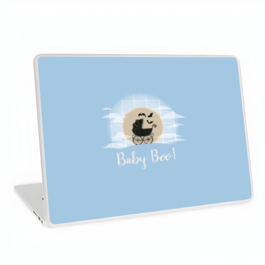 Discover Gothic Baby Shower Halloween Carriage Laptop Skins