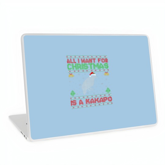 Discover Funny Ugly All I Want For Christmas Is A Kakapo Laptop Skins