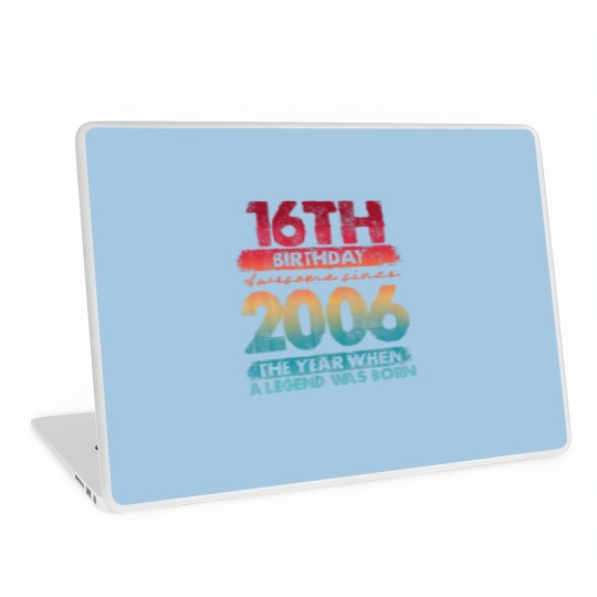 Discover Vintage 2006 Limited Edition 2006 16 Years Old 16T Laptop Skins
