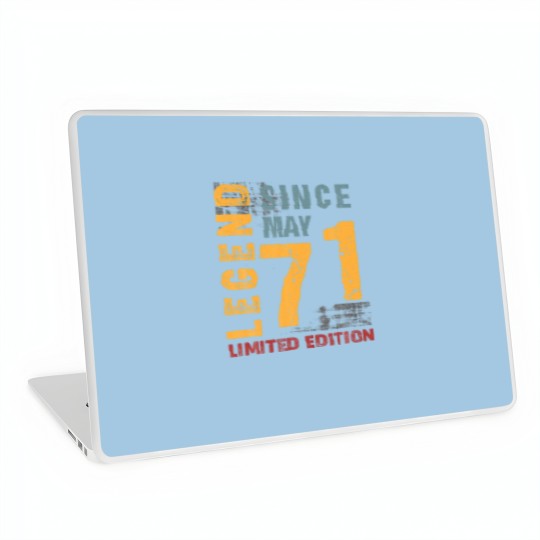 Discover Legend Since May 1971 Gift For 51 Years Old 51Th B Laptop Skins
