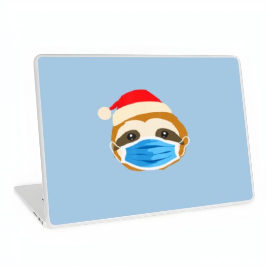 Discover Sloth Wearing Face Mask Pajamas Christmas Gifts Laptop Skins