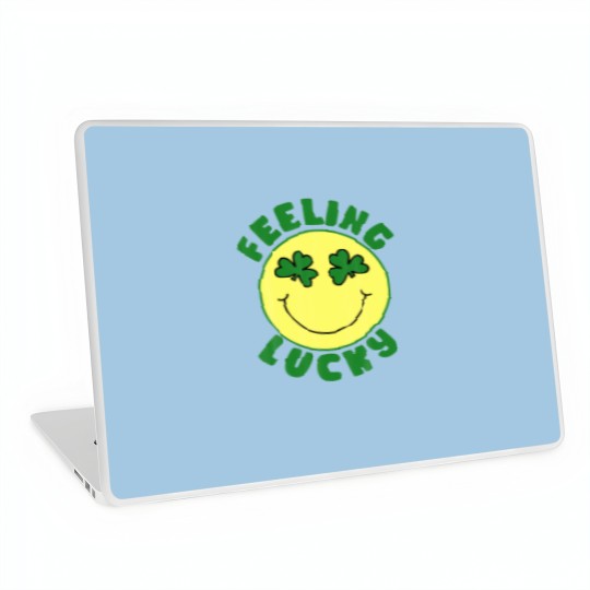 Discover St Patrick's Day I Feel Lucky Leopard Clover Graph Laptop Skins