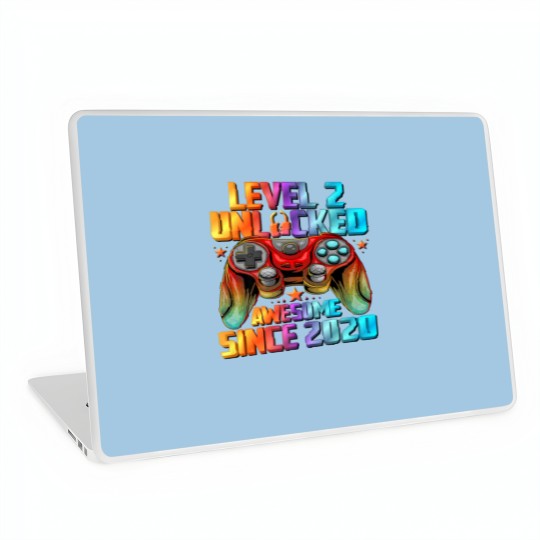 Discover Level 2 Unlocked Awesome Since 2020 2Nd Birthday G Laptop Skins