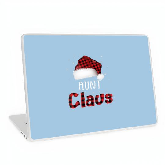 Discover Womens Funny Santa Aunt Claus Christmas Matching F Laptop Skins