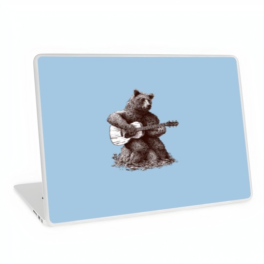 Discover Guitar Player GUITARIST Bear Funny Laptop Skins