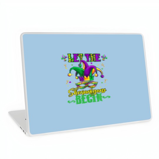 Discover Let The Shenanigans Begin Men Women Mardi Gras Laptop Skins