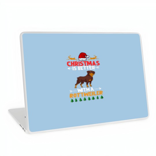 Discover Rottweiler Christmas Dog Puppies Xmas Training Laptop Skins