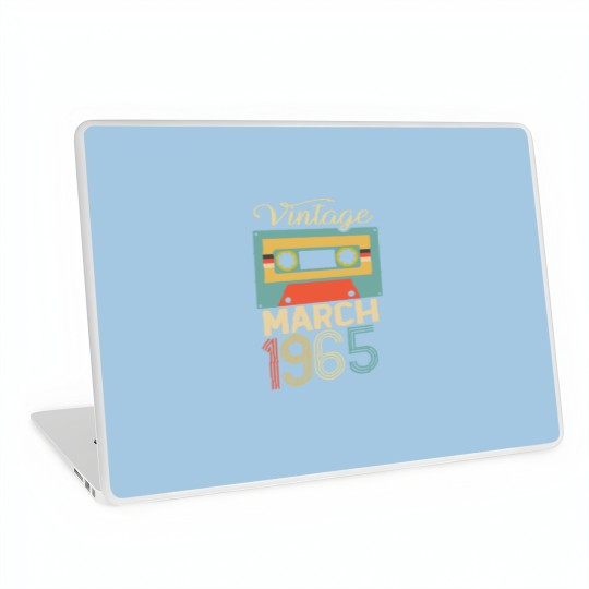 Discover Vintage March 1965 55th Birthday 55 Year Gift Laptop Skins