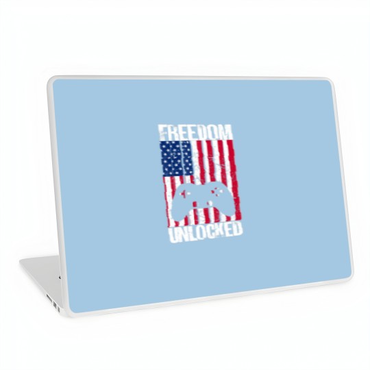 Discover Gamer 4Th Of July Freedom Unlocked Video Games Laptop Skins
