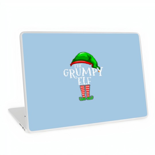 Discover The Grumpy Elf Family Matching Group Christmas Gif Laptop Skins