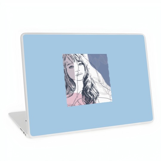 Discover Portrait sketch, tropical plants colorful shapes Laptop Skins