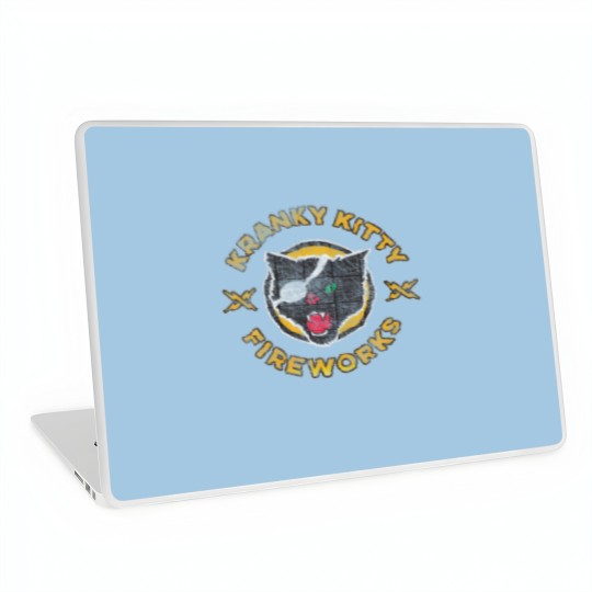 Discover Kranky Kitty Fireworks Funny Pirate Cat Laptop Skins