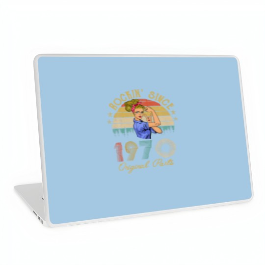 Discover Vintage 1970 Rockin Sine 52Nd Birthday Women 52 Ye Laptop Skins