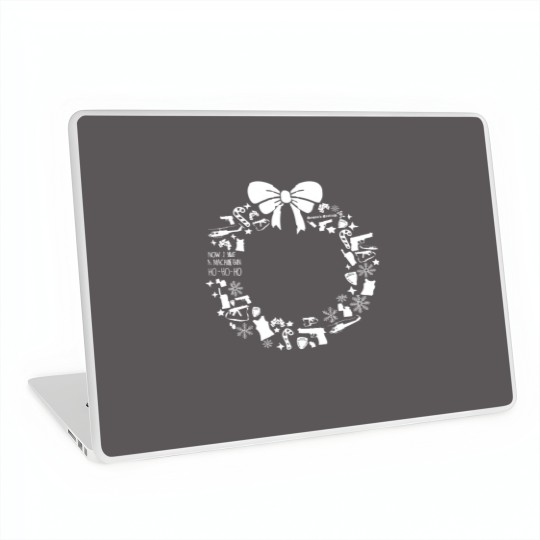 Discover Die Hard Christmas Wreath Pattern - Die Hard - Laptop Skins
