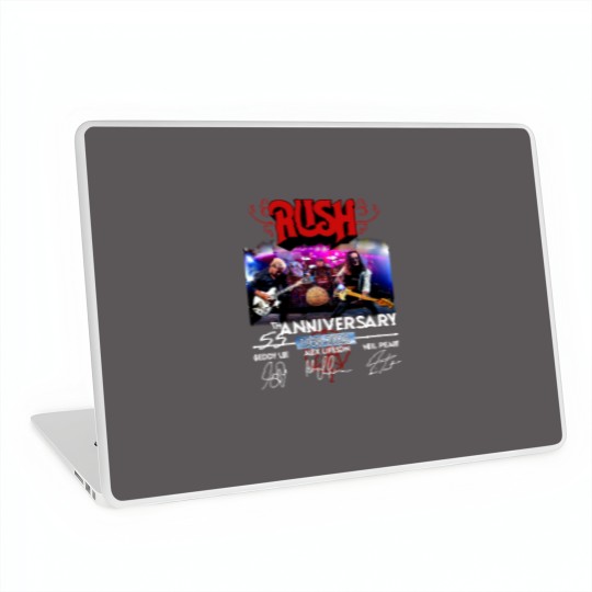 Discover 55 Years RUSH Band 1968-2023 Signatures Laptop Skins