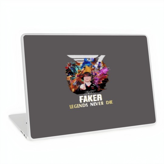 Discover League of Legends T1 Faker Legends Never Die Signature Laptop Skins