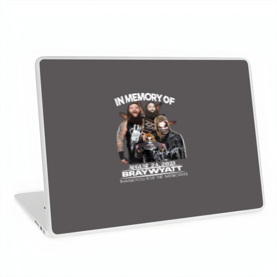 Discover In Memory Of August 24 Laptop Skins, 2023 Bray Wyatt Thank You Laptop Skins