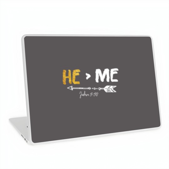 Discover He Is Greater Than Me Laptop Skins