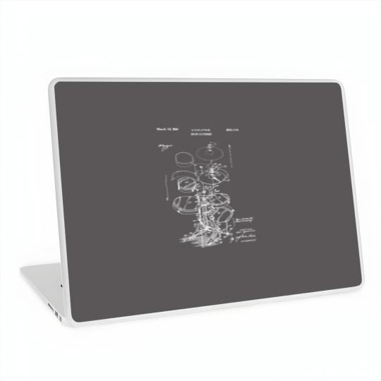 Discover Drummer Gift Idea - Drum Assembly Kit Blueprint - Drummer Gift Idea - Laptop Skins