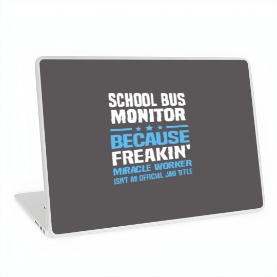 Discover School Bus Monitor Laptop Skins