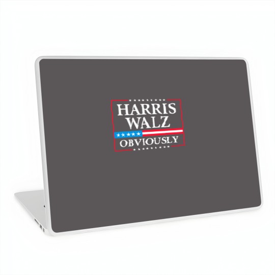 Discover Harris Walz Obviously President Kamala Harris Waltz Election Laptop Skins