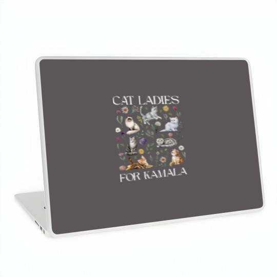Discover Cat Ladies For Kamala Laptop Skins, Kamala Harris 2024 President Laptop Skins